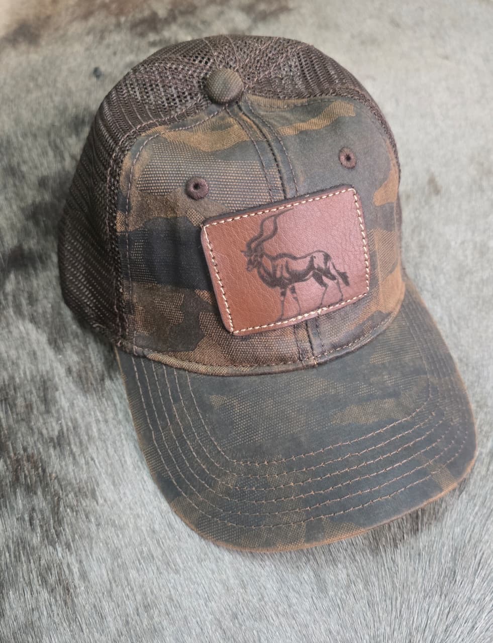 Kudu leather patch example
