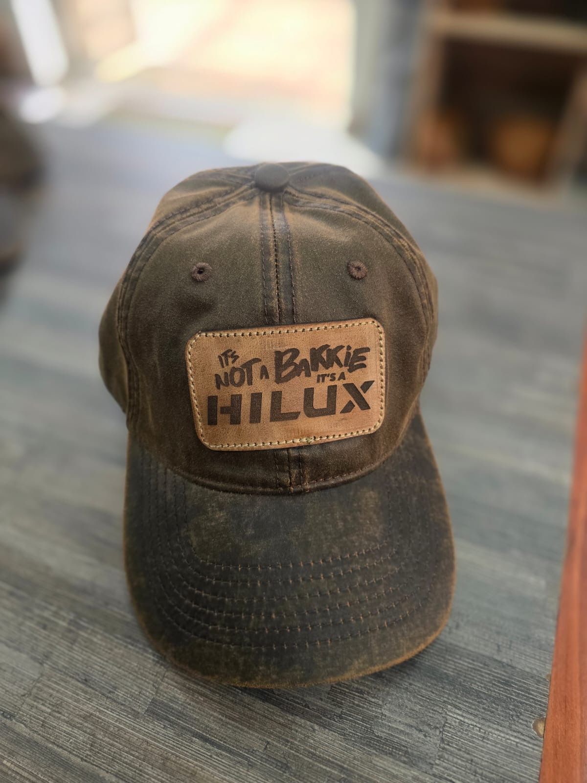 Hilux leather patch example