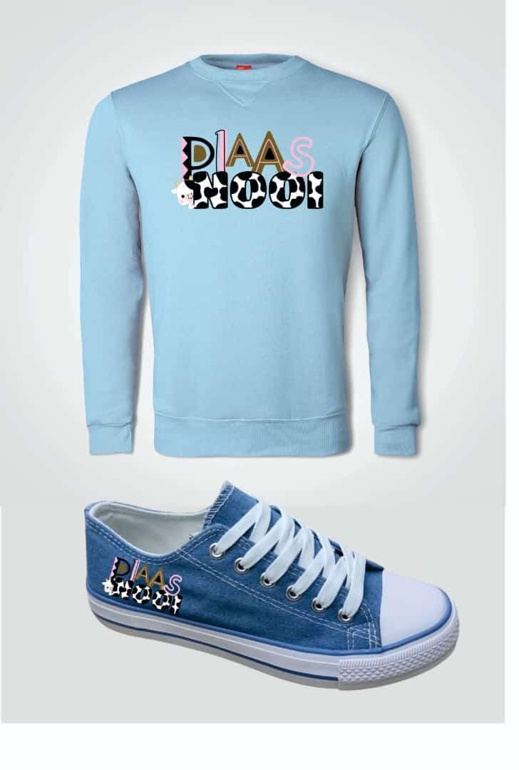 Plaas Nooi sweater and matching sneakers set