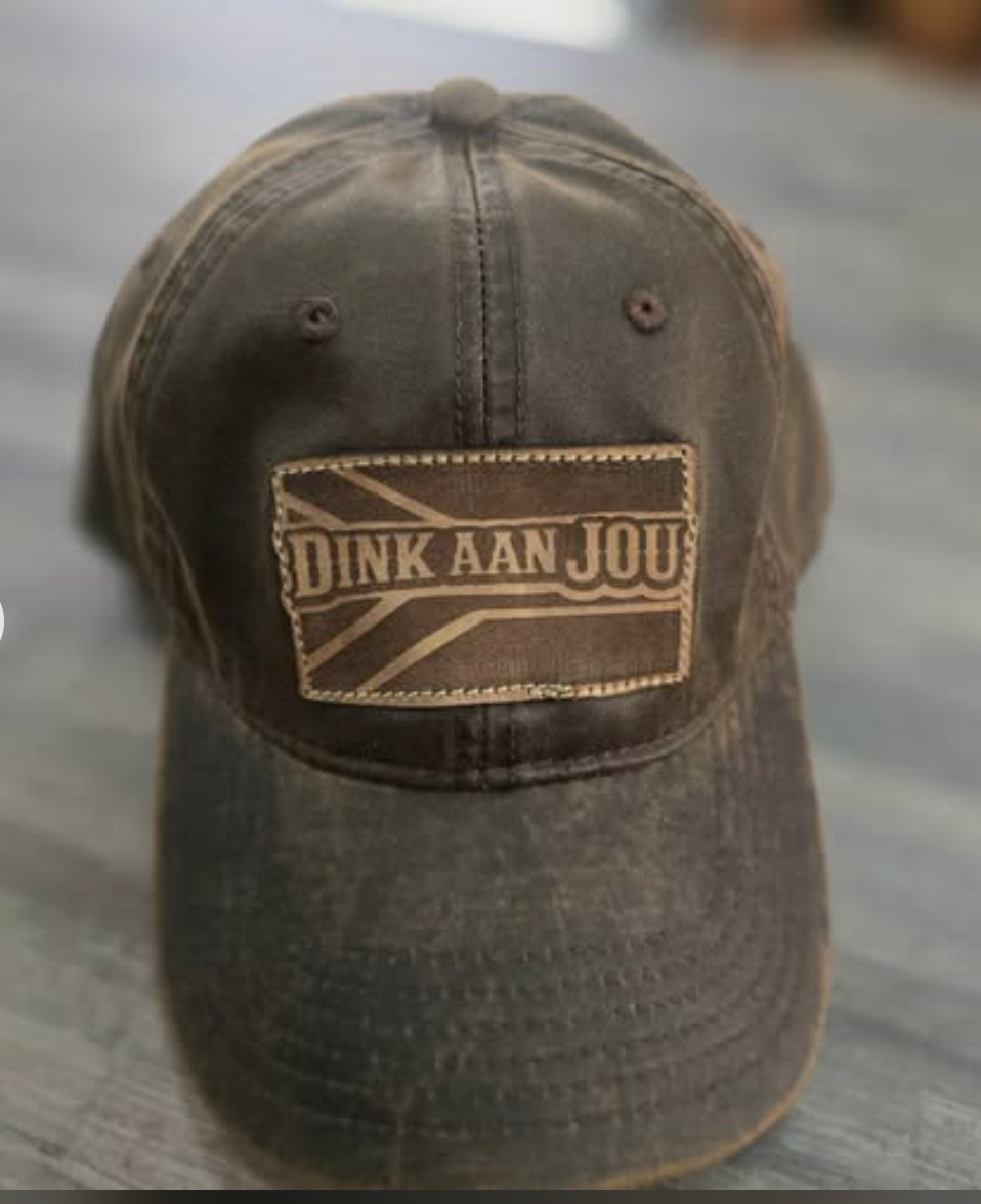 Dink Aan Jou leather patch example